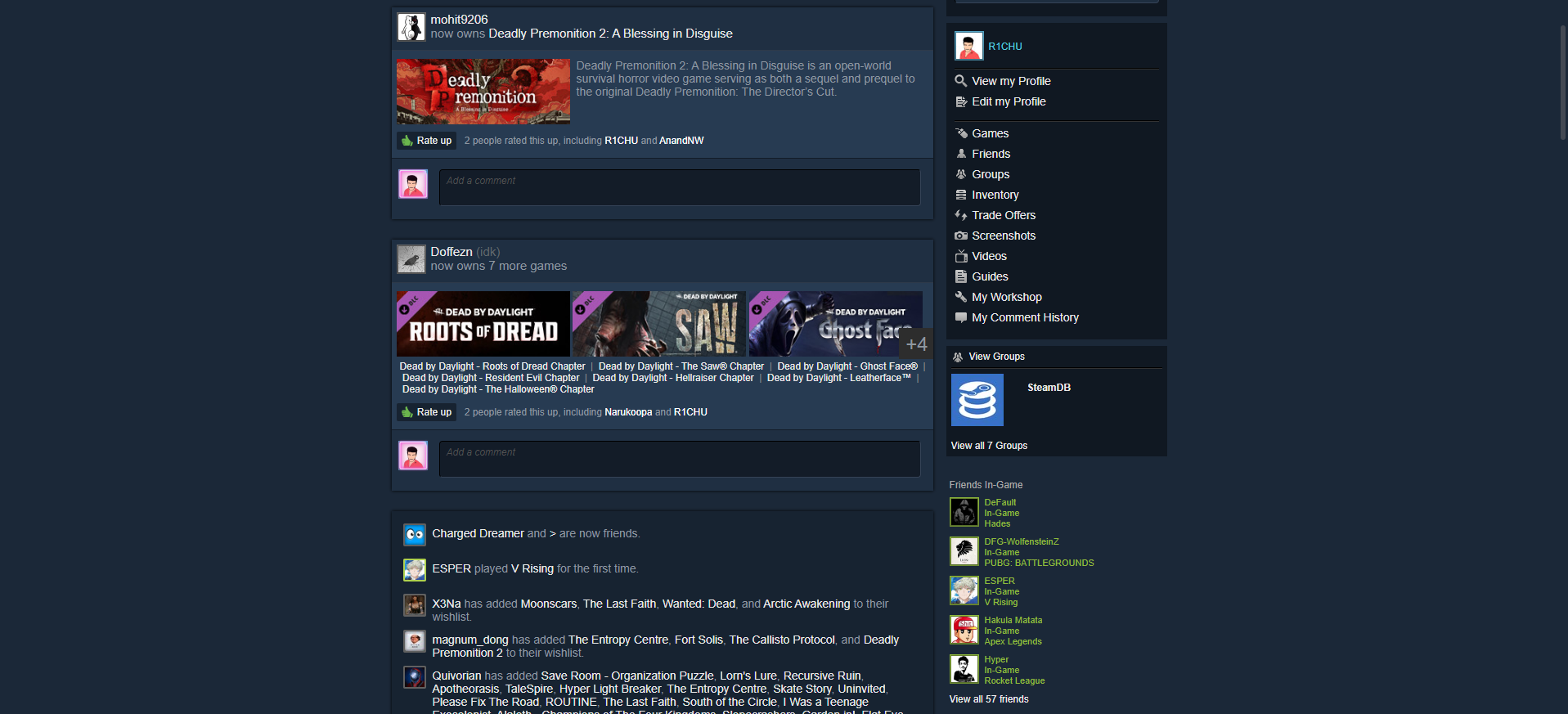 steam activity feed